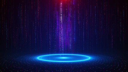 Wall Mural - futuristic light blue stripe blue stage spotlight lines glitter texture for award ceremony design. r