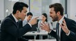 © SkyPix - Angry businessmen arguing in office meeting expressing disagreement