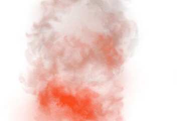 Wall Mural - realistic colorful smoke fluffy overlay cutout, fog and clouds cutout on transparent background