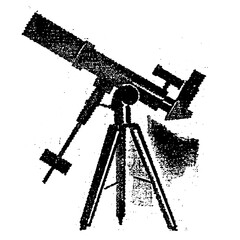 Wall Mural - vector detailed of a vintage telescope on a tripod.