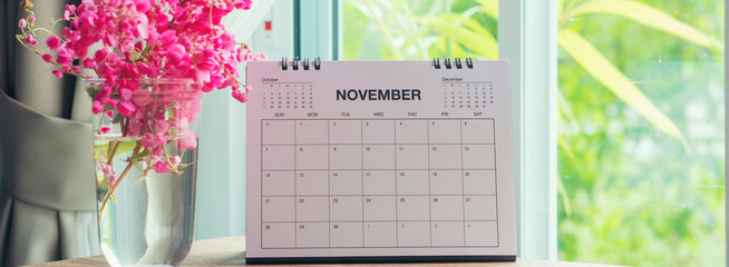 Wall Mural - 2025 calendar desk for wedding planner and organizer to plan and reminder daily appointment, meeting