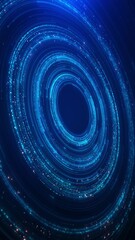 Wall Mural - abstract technology big data visualization. innovation future data. digital circles of particles. fu
