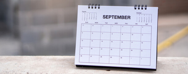 Wall Mural - 2025 calendar desk place on table. desktop calender for planner to plan agenda, timetable, appointme