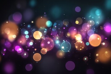 Wall Mural - Luminous Dots and Blurred Lights Create a Festive Atmosphere in Stunning Abstract Design Background