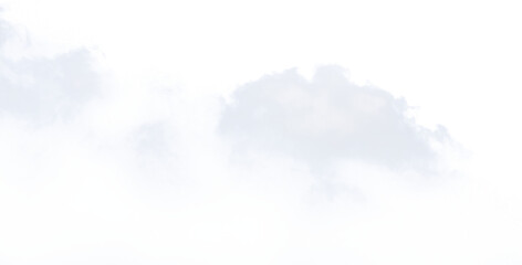 Wall Mural - white cloud fluffy, fog or mist or smoke for overlay and design effect. isolated on transparent back