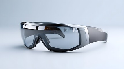 Wall Mural - Futuristic wearable AR glasses reflecting digital overlay