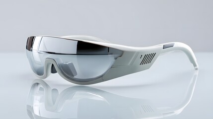 Wall Mural - futuristic wearable ar glasses reflecting digital overlay