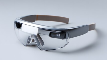 Wall Mural - futuristic wearable ar glasses reflecting digital overlay