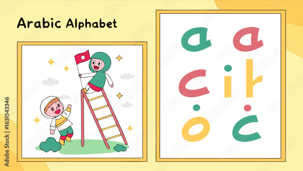 Learn arabic alphabet for kids with fun illustrations a comprehensive ...