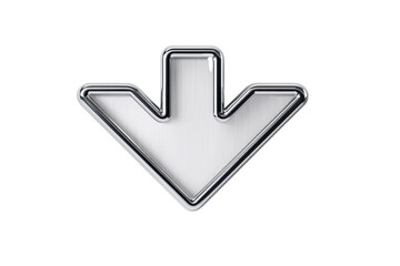 Wall Mural - A silver arrow pointing down
