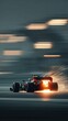 © master1305 - A Formula 1 car speeds along an illuminated track during the night, releasing sparks, showcasing the concept of rapid motorsport engineering.