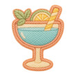 © Rawpixel.com - PNG Colorful embroidered cocktail illustration.