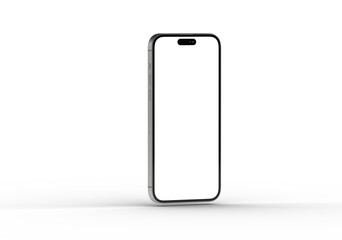 High-quality image of a modern smartphone with a blank screen, perfect for app presentations or website designs.