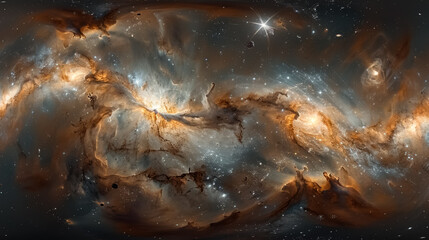 Wall Mural - Space background with stardust and shining stars. Realistic cosmos and color nebula. Colorful galaxy