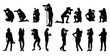 © Sheza - female photographer silhouettes illustration set