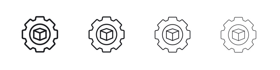 Product development icon. minimal strokes lines for web designs