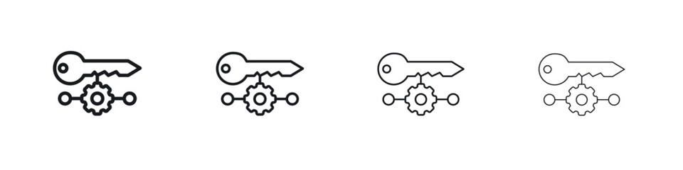Key factor icon. minimal strokes lines for web designs