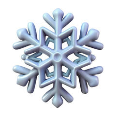 Wall Mural - 3d intricate snowflake isolated on transparent background