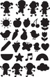 © TANZIM22 - Collection of black butterfly and flower design silhouette vector icons