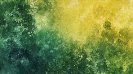 Wall Mural - abstract watercolor background with green and yellow gradient.