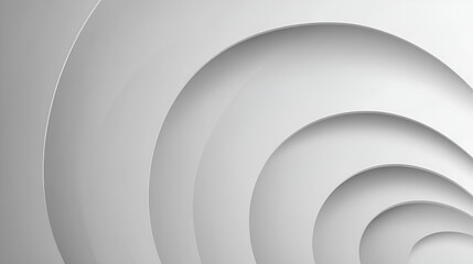 Poster - Gray layered circles form a descending pattern