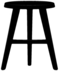 Wall Mural - silhouette of a black bar stool in a halftone pattern