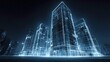 © Divine123victory - Futuristic Cityscape with Glowing Blue Lines and Modern Architecture Design