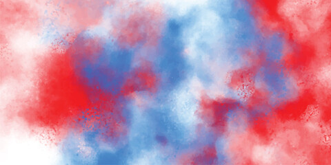 Wall Mural - abstract watercolor background in red and blue hues evocative of paint splash and artistic texture b