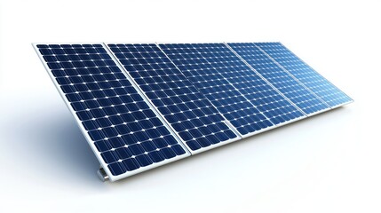 A solar panel array on a white background.