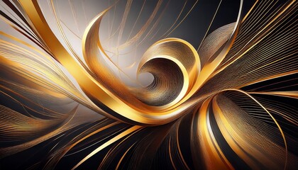 Wall Mural - abstract art a playful dance of lines and shapes