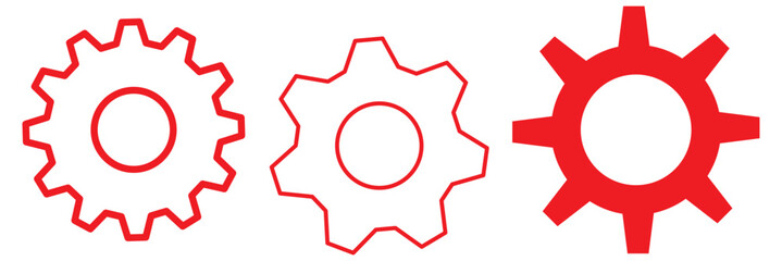Poster - gears collection. gear settings icons. set of black gear wheels. gear icon vector set. clockwork ill