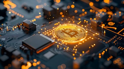 Bitcoin mining revolution cryptocurrency insights digital world technology close-up blockchain impact