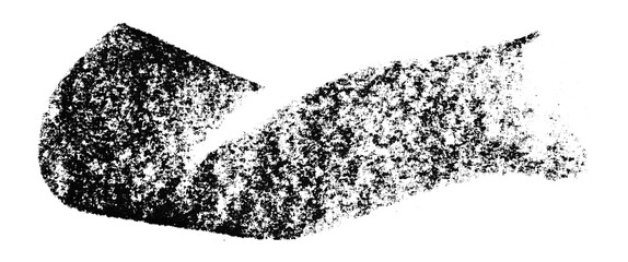 Black crayon brush stroke isolated on transparent background