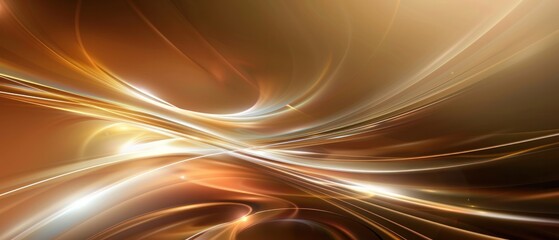 Wall Mural - Wave orange yellow thin light reflection curve bend futuristic wallpaper shine gradient vibrant.