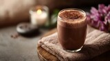 Cozy cocoa drink served at a serene wellness spa