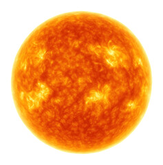 Wall Mural - bright, fiery depiction of the sun showcasing its glowing surface and dynamic solar phenomena on tra