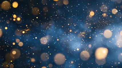 Wall Mural - Astrological twilight sky filled with stars and bokeh effect of glowing orbs