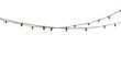© MD USUB BISWAS - String of warm white fairy lights isolated on transparent background. String lights isolated on white background.