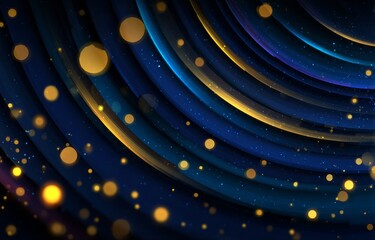Poster - A blue background with a bunch of dots in the middle. The dots are connected to each other in a way that they form a line. The image has a futuristic and abstract feel to it