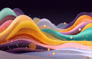 Poster - A blue background with a bunch of dots in the middle. The dots are connected to each other in a way that they form a line. The image has a futuristic and abstract feel to it