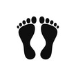 © Anastasiia - Isolated footprints silhouette flat design for web, print, and mobile applications offering a clean, symbolic graphic, human bare feet print
