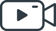 © Safwan Creatives - Video camera icon play button recording media symbol