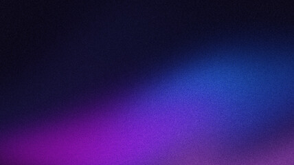 Wall Mural - dark blue purple color gradient background with grainy noise texture effect, abstract web banner des