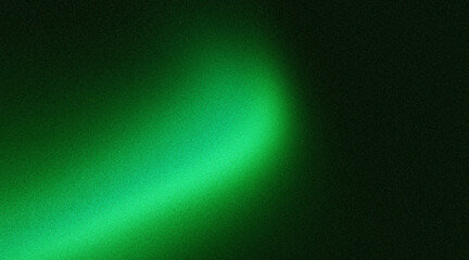 Wall Mural - dark grainy black background, glowing green abstract shape, futuristic dynamic poster backdrop with 