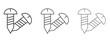 © ramsey - Screws icon in Line Art Style for Design collection