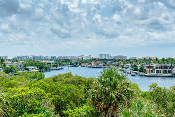 Wall Mural - high view Lake Wyman, Boca Raton, Florida