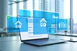 © Lens Journey - Real estate software on laptop for property management and investment analysis tool