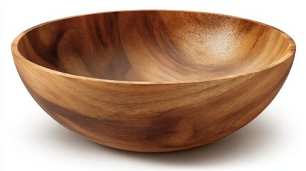 
Wooden bowl on transparent background, isolated and centered for product display or design use