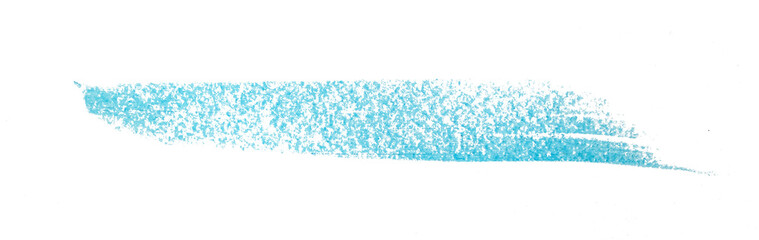 blue chalk stroke isolated on white background