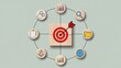 © mdshafiq - Circular business process with a central target and arrow